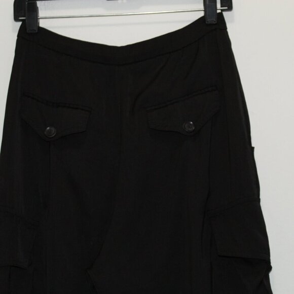 MNG Suit Black Trouser Dress Pants With Outer Pockets Size 2 - Picture 8 of 11